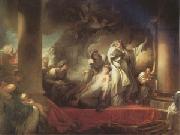 Jean Honore Fragonard The Hight Priest Coresus Sacrifices Himself to Save Callirhoe (mk05) oil painting